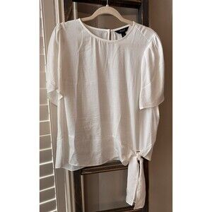 Women's short sleeve blouse Simply Vera Vera Wang Size L white color